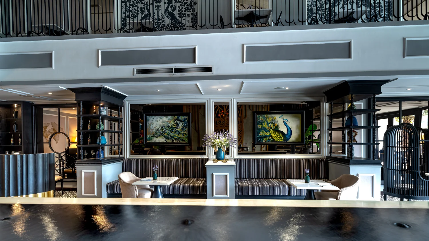 Comfortable hotel suite interior